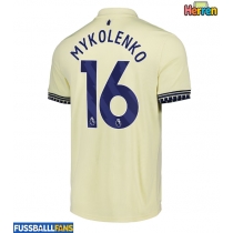 Everton Vitaliy Mykolenko #16 Auswärtstrikot 2025-26 Kurzarm